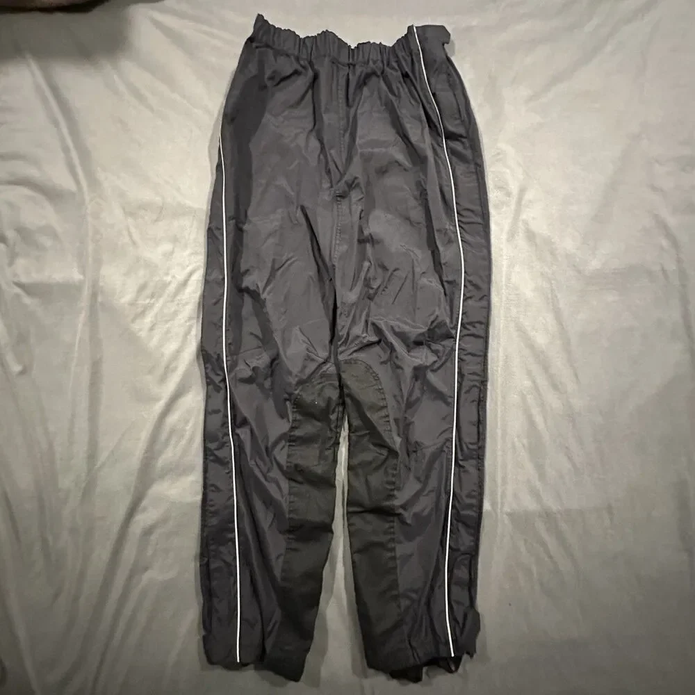 Harley Davidson Windbreaker Pants Mens M Rain Motorcycle Riding Black Nylon Y2K